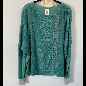 Anthropologie Tiny Kate Lace Top ~ XL